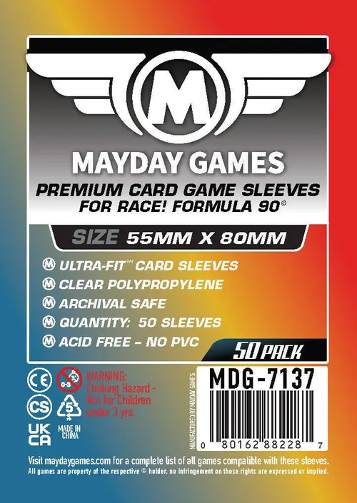 "Race! Formula 90" Compatible Card Sleeves - Ultra Fit (55x80mm)