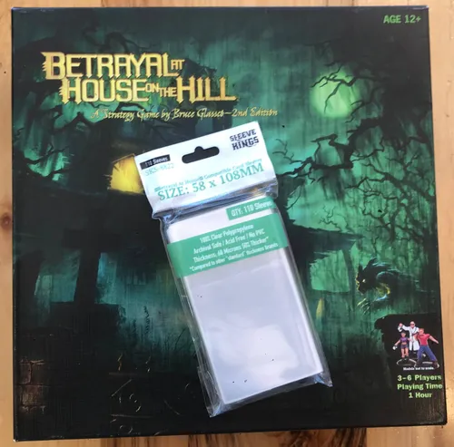 "Betrayal At House on the Hill" Compatible Sleeves (58x108mm)
