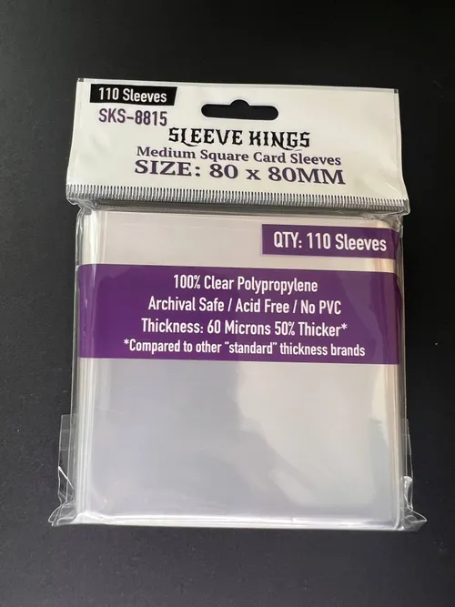 Medium Square Card Sleeves (80x80mm)