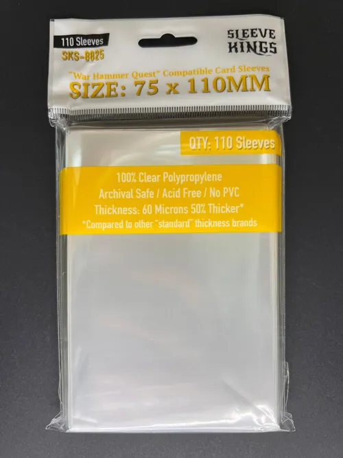 "War Hammer Quest" Compatible Sleeves (75x110mm)