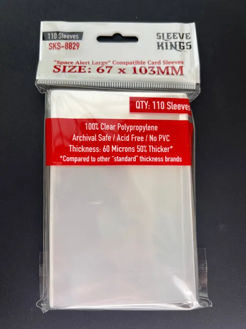 "Space Alert" Compatible Large Card Sleeves (67x103mm)