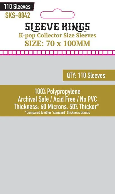 Sleeve Kings "Kpop" Collector Size Card Sleeve (70x100mm)