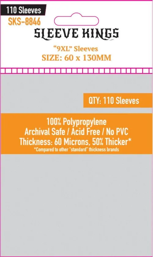 9XL Game Card Sleeves (60x130mm)