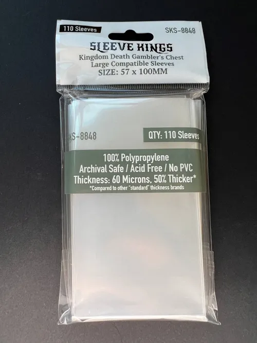 "Kingdom Death Gambler's Chest" Compatible Large Sleeves (57x100mm)