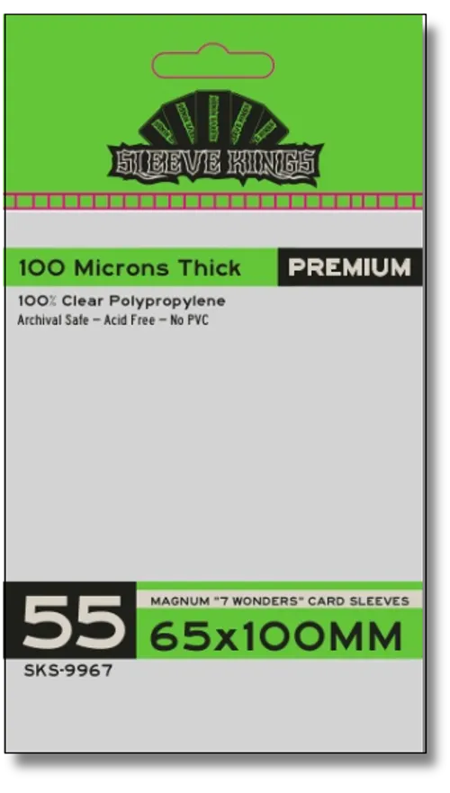 "7 Wonders" Magnum Card Sleeves (65x100mm)