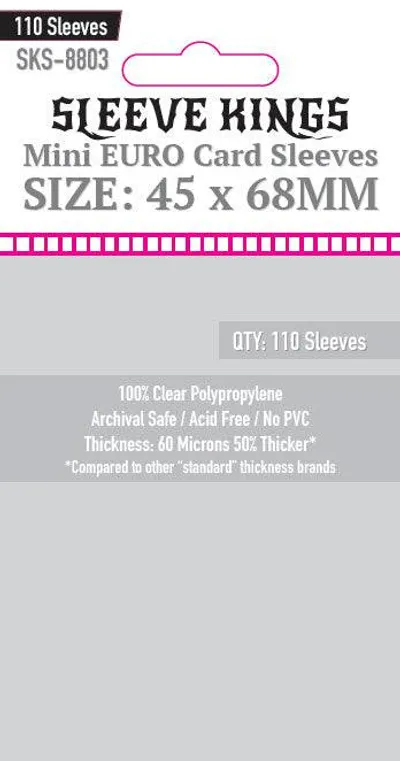 Sleeve Kings Sleeve Kings Mini Euro Card Sleeves (45x68mm)