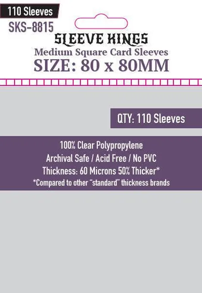 Sleeve Kings Medium Square Card Sleeves (80x80mm)