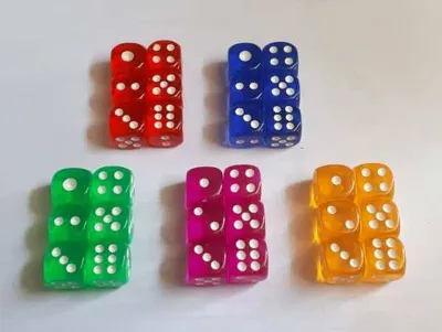 12mm D6 Transparent Dice – Pack of 10